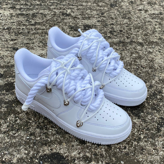 AF1 WHITE OVERLACED